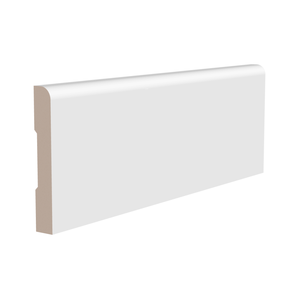 Плинтус белый Ultrawood арт. Base 8012 p 2000x80x12 мм